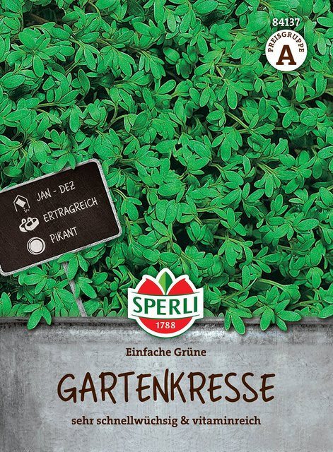 SPERLI Gartenkresse-Samen Einfache Grüne für den Kräutergarten und Zimmerpflanzen - Bild 1