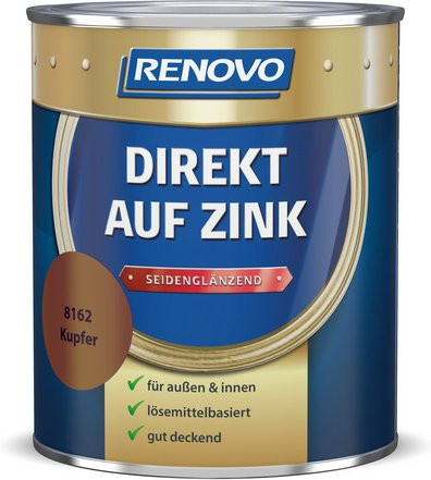 RENOVO Speziallack für Kunststoff in Braun, wetterfest, seidenmatt, 0,75 l - Bild 1