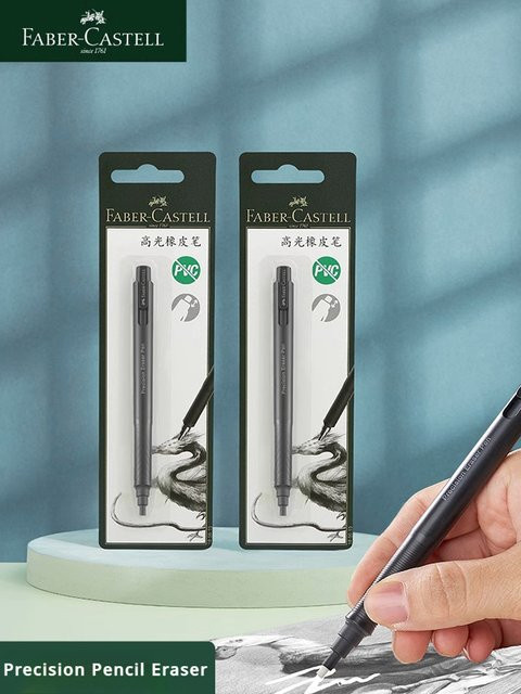 Faber-Castell Präzisions-Radiergummi im Stiftstil, nachfüllbar, Schwarz, 2,5 mm Spitze - Bild 1