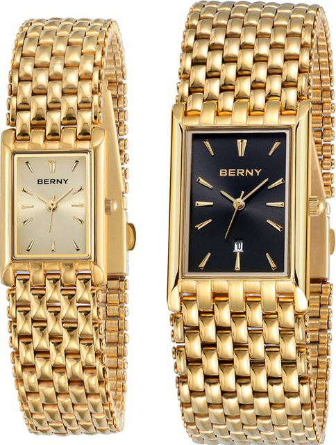 BERNY Armbanduhr, Quarz, Edelstahl, Gold, Unisex - Bild 1