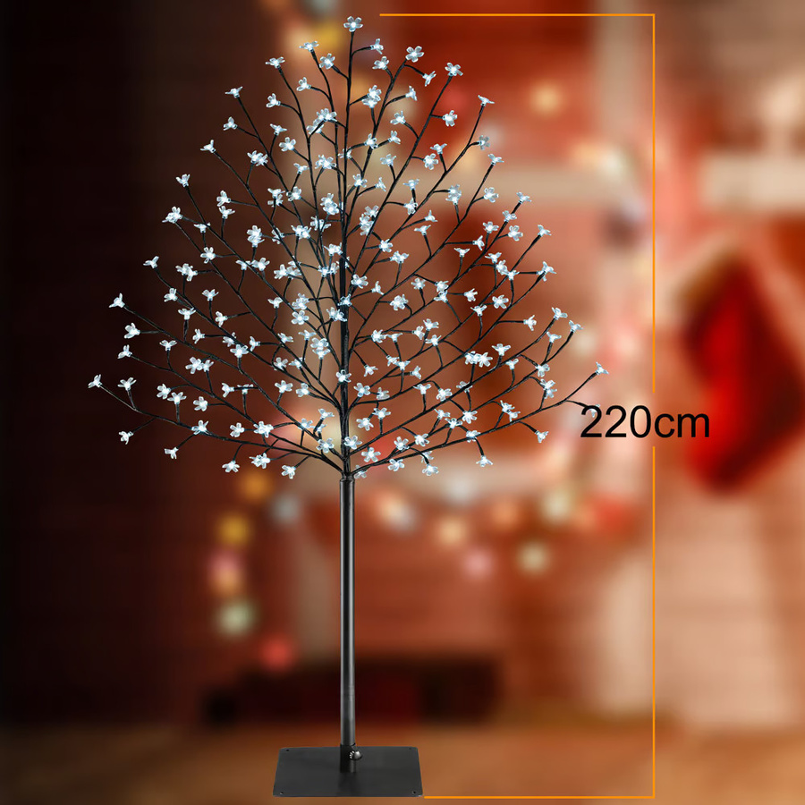 monzana® Kirschblütenbaum 2er-Set in Kaltweiß mit Fernbedienung für Innen und Außen, Höhe: 220 cm - Bild 2