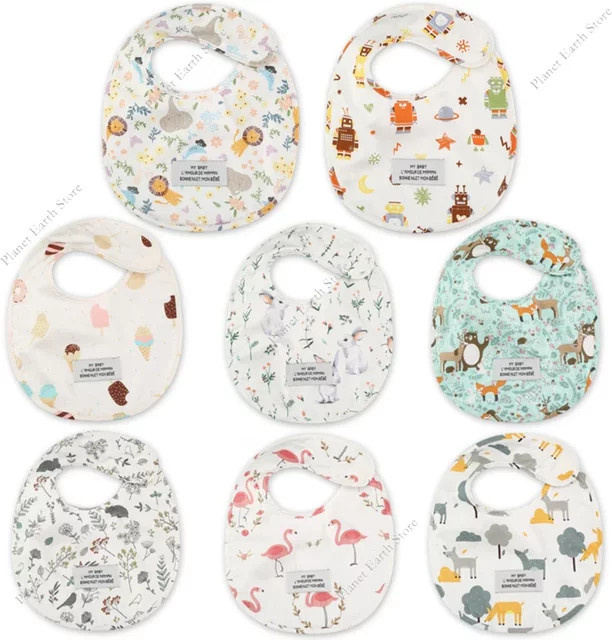 2er-Set wasserdichte Baby Lätzchen in Multicolour, saugfähige Spucktücher für Neugeborene und Kleinkinder, waschbar - Bild 1