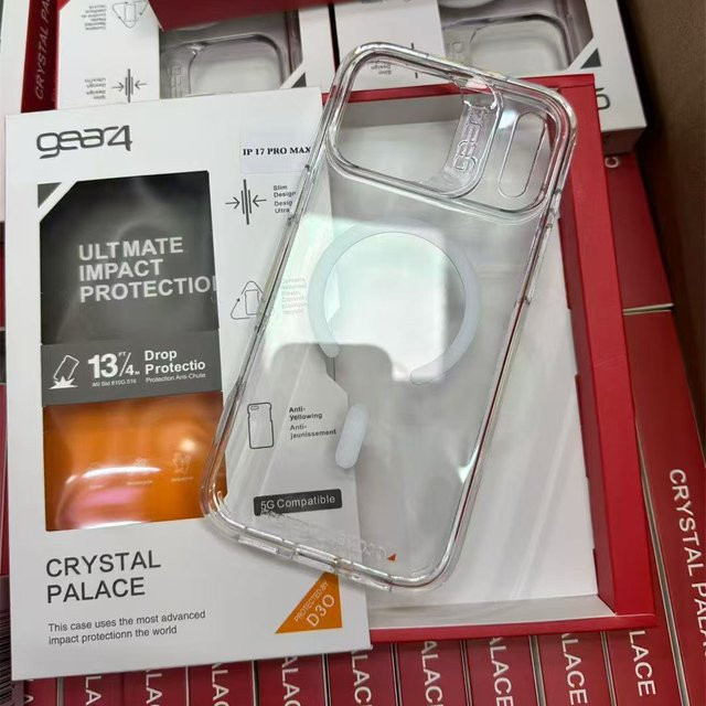 Gear4 Clear Armor Stoßfeste Magnetische Handyhülle für iPhone 17 Pro Max, 16, 15, 14, 13 Pro, Transparent, MagSafe Kompatibel - Bild 1