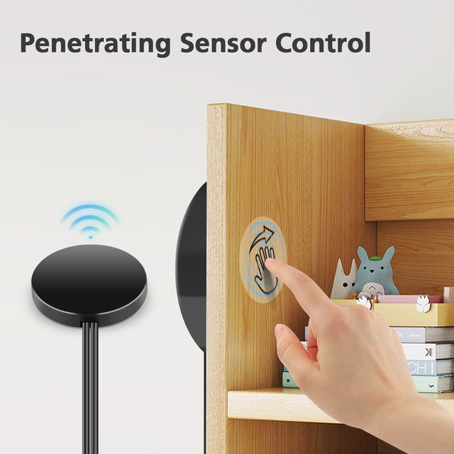 Dimmbarer Wireless Controller für LED-Streifen mit USB 5V, Touch-Sensor und Handscan-Funktion durch Holzplatte - Bild 1