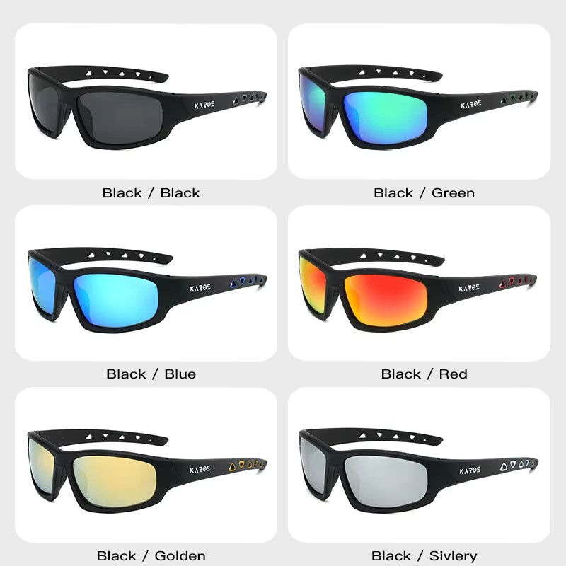 Karos Sonnenbrille, polarisiert, Vollrand, Kunststoff, Unisex, black - Bild 3