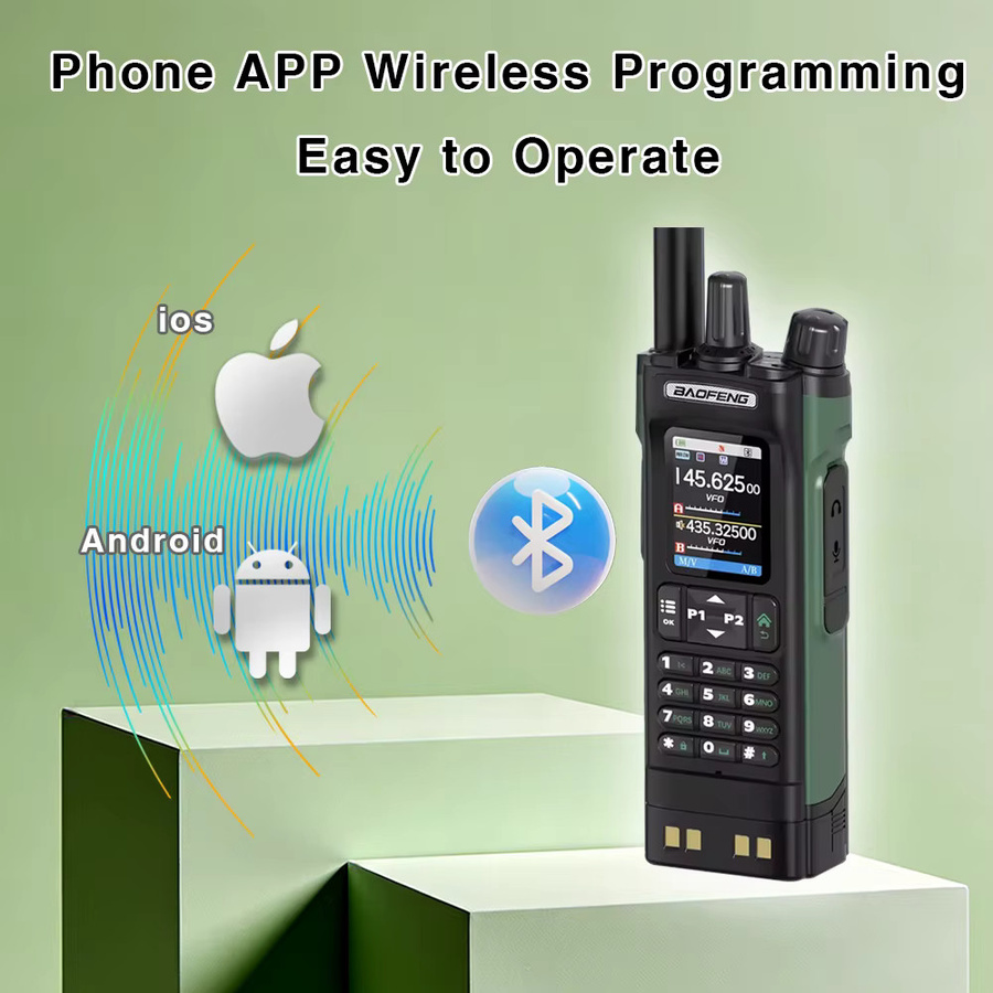 BAOFENG Walkie Talkie UV-32 Schwarz mit GPS und Bluetooth für Amateurfunk und NOAA - Bild 4
