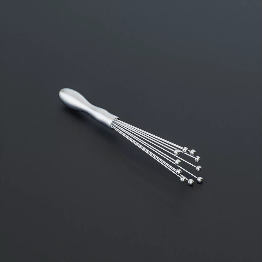 VIMACO Mini-Kugelschneebesen aus Edelstahl 304 in Silber, Eierschläger und manuelles Mixer-Werkzeug für Saucen und Sahne, Höhe: 25,4 cm - Bild 2