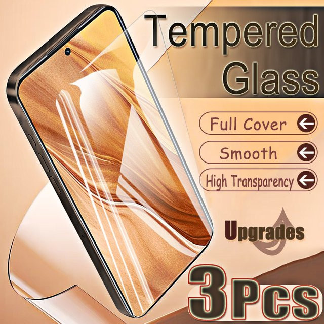 3er-Pack gehärtetes Schutzglas für Realme GT2 Explorer Master, transparent, Fingerabdruck-Entsperrung kompatibel - Bild 1