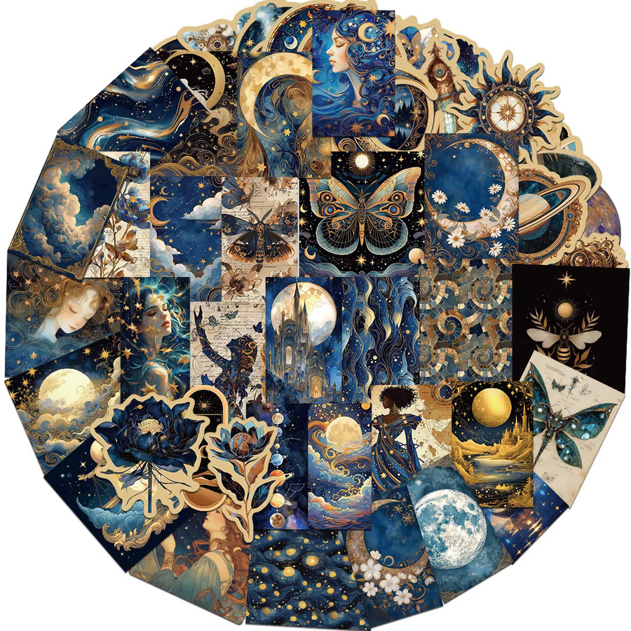 Rspctou Universum-Galaxie-Aufkleber, Planeten-Mond-Cartoon-Sticker, 10-teiliges Set - Bild 2