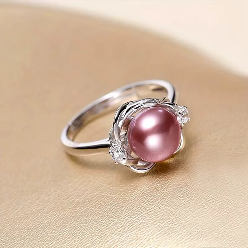 Huitan Ring Silberfarben, Perle, Zirkonia, Damen - Bild 2