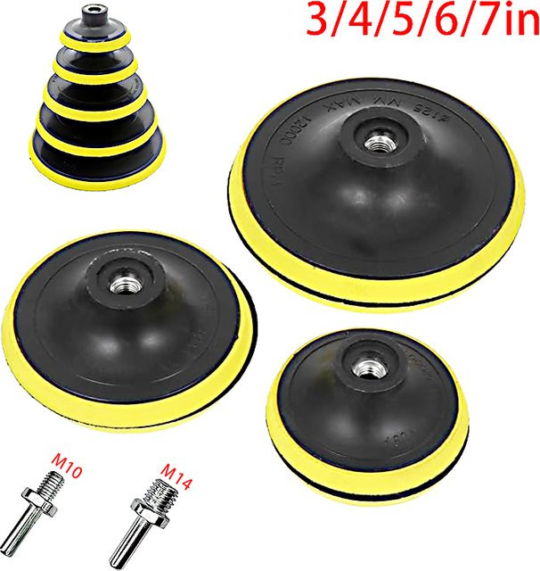 Polierpad Disc für Bohrer und Schleifwerkzeuge mit M10/M14 Gewinde zur Politur von Metall und Holz - Bild 1