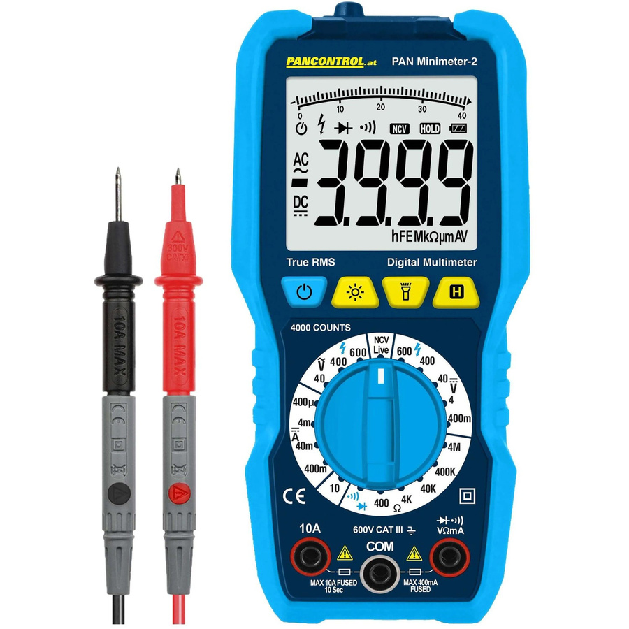 Pancontrol PAN Minimeter Digital-Multimeter True RMS 600 V CAT II in Blau - Bild 2
