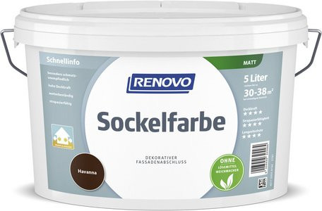 RENOVO Sockelfarbe Masonry in Braun, matt, wasserbasierte Dispersionsfarbe - Bild 1
