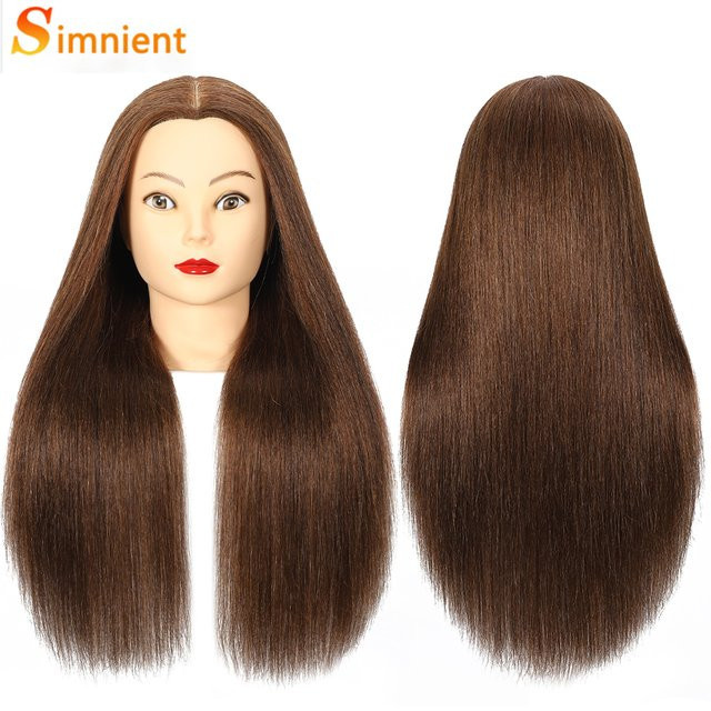 Simnient Trainingskopf mit 100% echtem menschlichem Haar, Unisex - Bild 1