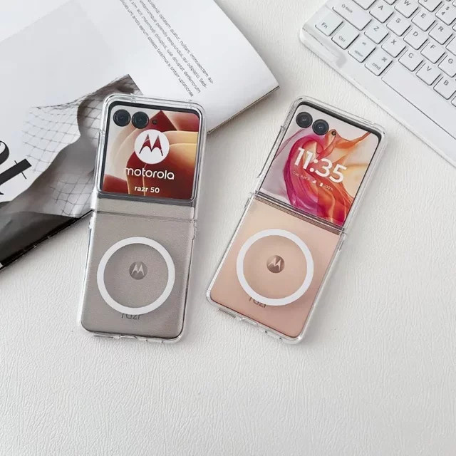 Transparente magnetische Handyhülle für Motorola Razr 60 Pro und Motorola 50 Ultra mit Unterstützung für kabelloses Laden - Bild 1