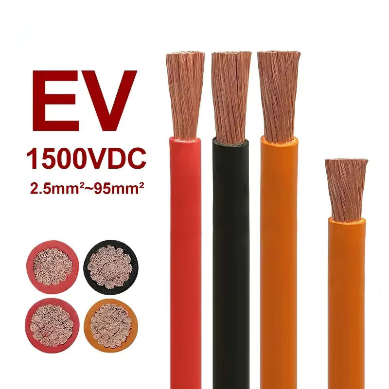 EV-Energiespeicherkabel aus sauerstofffreiem Kupfer in Orange, Hochspannungs-Kabelbaum für Elektrofahrzeuge, 1500V, 2,5-90mm², Länge: 1 m - Bild 6