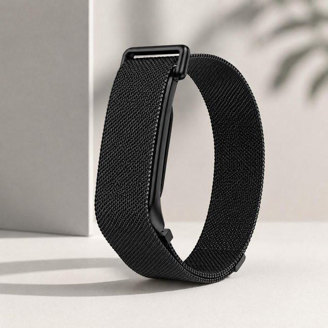 MY-CASE Smartwatch-Armband Edelstahl, schwarz, Unisex - Bild 1