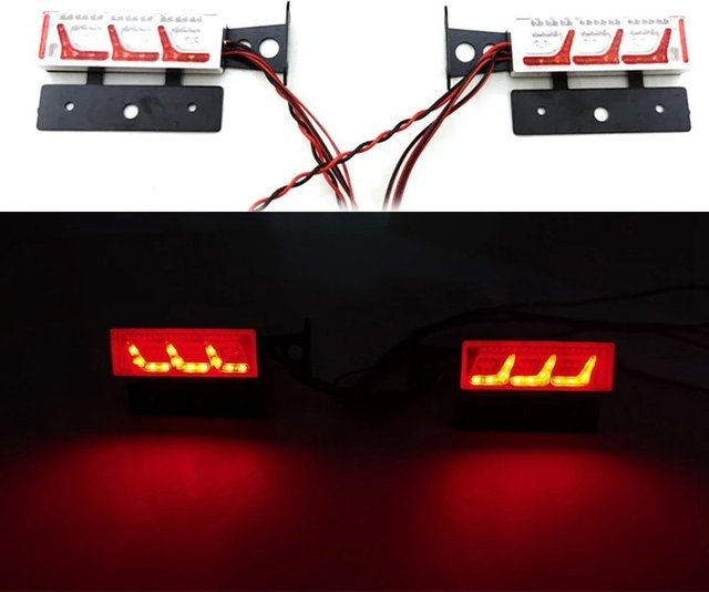 Tamiya LED-Simulations-Metallrücklicht, 1:14, Zubehör, Rot - Bild 1