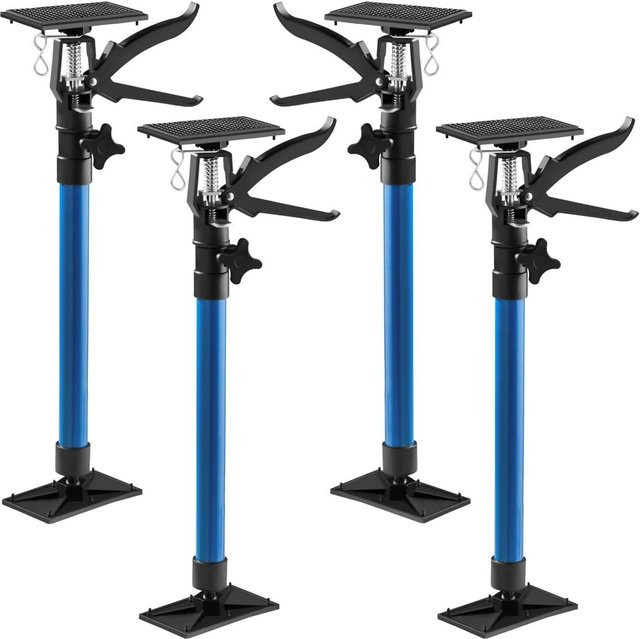 tectake 4er-Set Türspanner Blau, stufenlos höhenverstellbar, Belastbarkeit 30 kg je Spanner, mit Schnellspannsystem, B/T/H: 20 x 8 x 51 cm - Bild 2