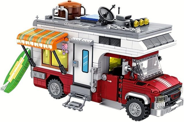Binchi Keji Travel Camper-Block-Set, Fahrzeuge, Grau, ab 14 Jahre - Bild 1