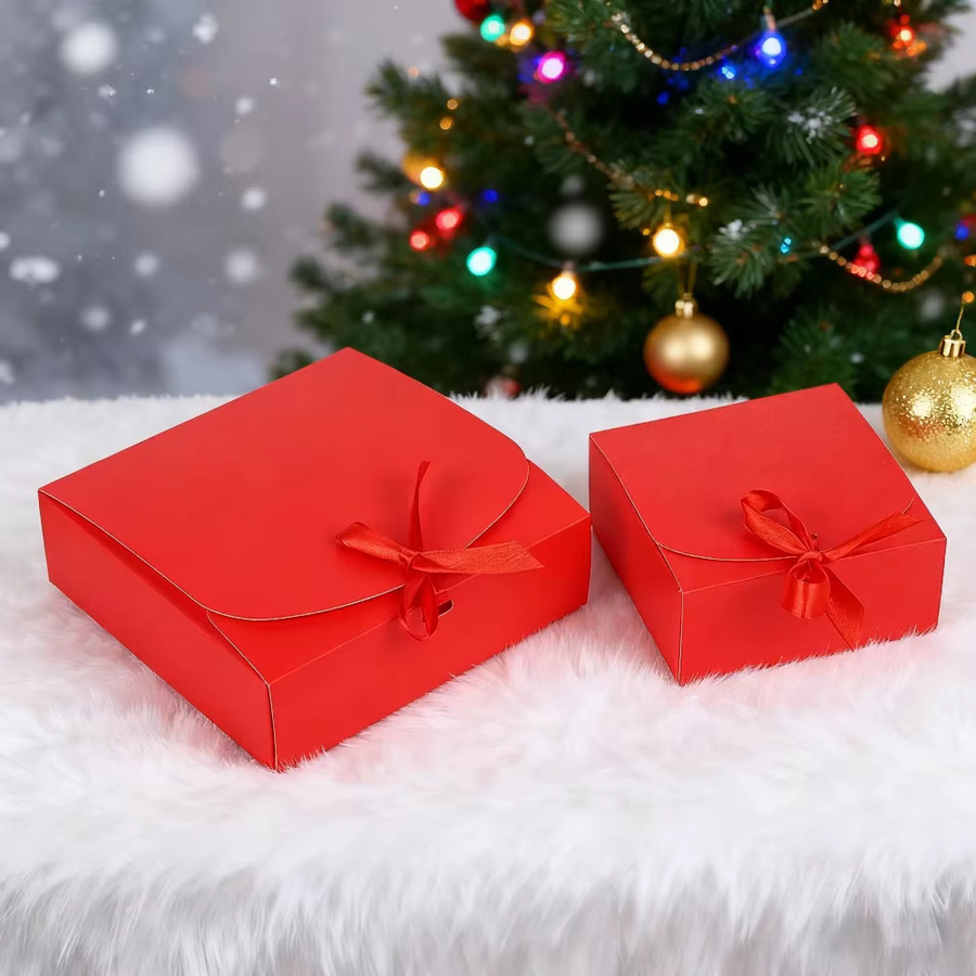 Rote Weihnachtsgeschenkbox aus Papier für Partyfavors und Heimdekoration - Bild 3