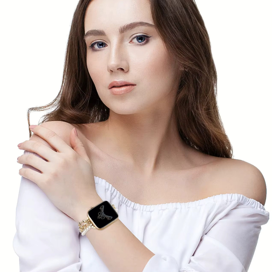 iwujiao Uhrenarmband Edelstahl, Gold, Damen - Bild 3