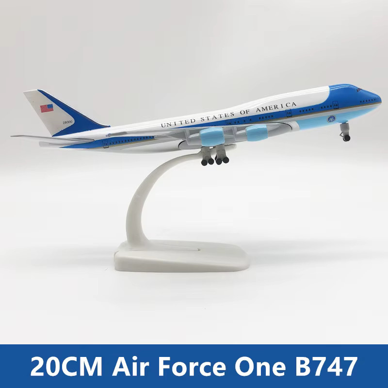 ART CROWN MODEL Air Force One B747, Druckguss-Flugzeug, Metall, 16cm - Bild 1