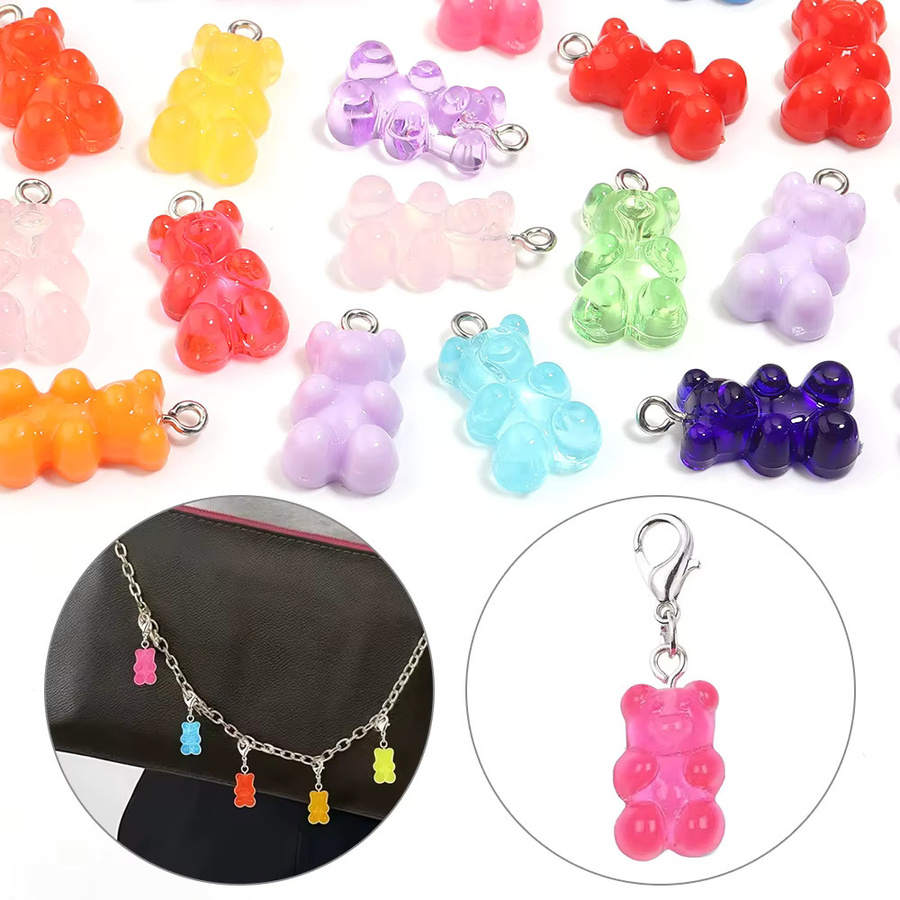 louleur Bär Charms, Acryl, Bunt, 12*22mm, Unisex - Bild 4