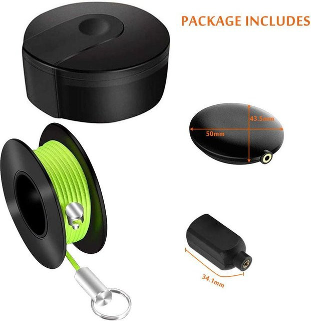 Wiremag Einziehwerkzeug-Set Magnetisches Kabeleinziehwerkzeug für Büro und Garten in Schwarz - Bild 1