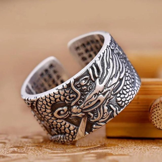 Ring Herren, grau, Silber, ohne Stein - Bild 1