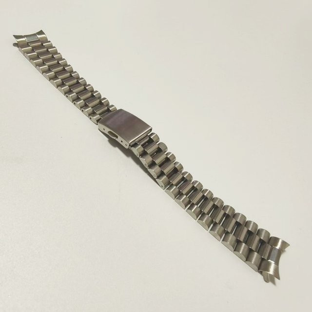 MUZIJING Uhrenarmband President, Edelstahl, Silber, 18mm-22mm - Bild 1