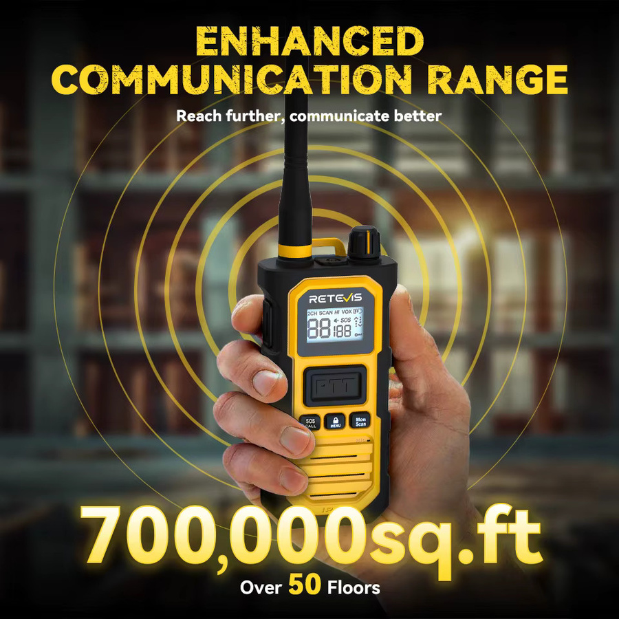Retevis RB648Pro Walkie-Talkie mit großer Reichweite, 2800mAh Akku, KI-Geräuschunterdrückung und IP67 Wasserdichtigkeit - Bild 2