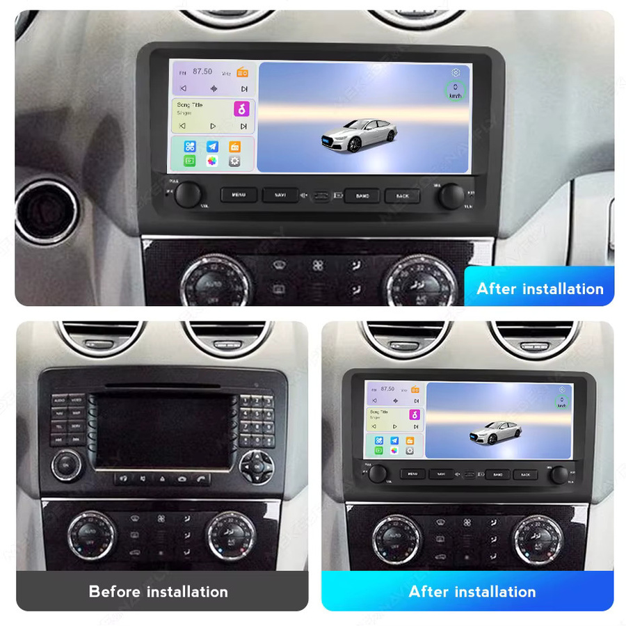 MEKEDE & NAVIFLY 2 Din Autoradio Multimediaeinheit für Mercedes Benz ML W164 X164 und GL Modelle, Schwarz - Bild 2
