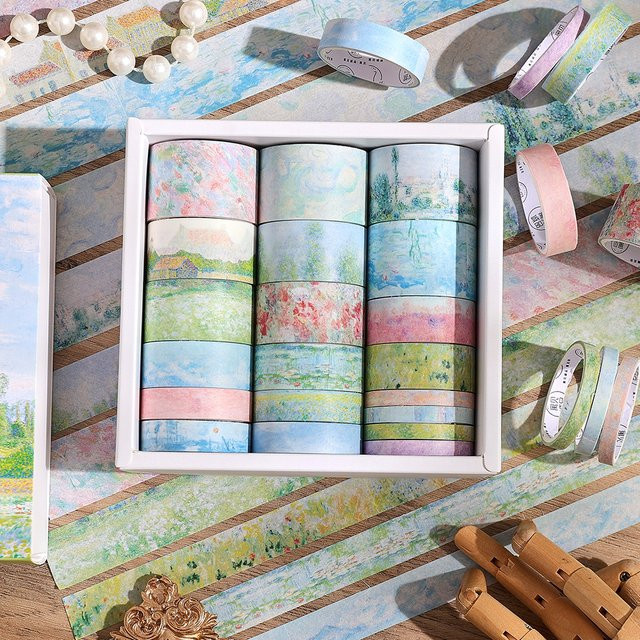 20 Rollen Washi-Tape-Set im Vintage-Stil für Gartenmalerei, Multicolour, 2 m pro Rolle - Bild 1