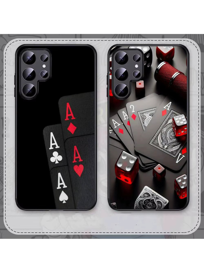 Poker Handyhülle für Samsung Galaxy S25 S24 S23 S22 S21 S20 S10 S9 Plus Ultra FE Note 20 und weitere Modelle - Bild 3