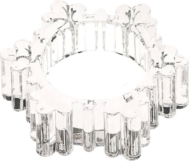Rico Design Teelichthalter Schneeflocke aus Glas in Transparent, B/T/H: 7,3 x 7,3 x 2,2 cm - Bild 1