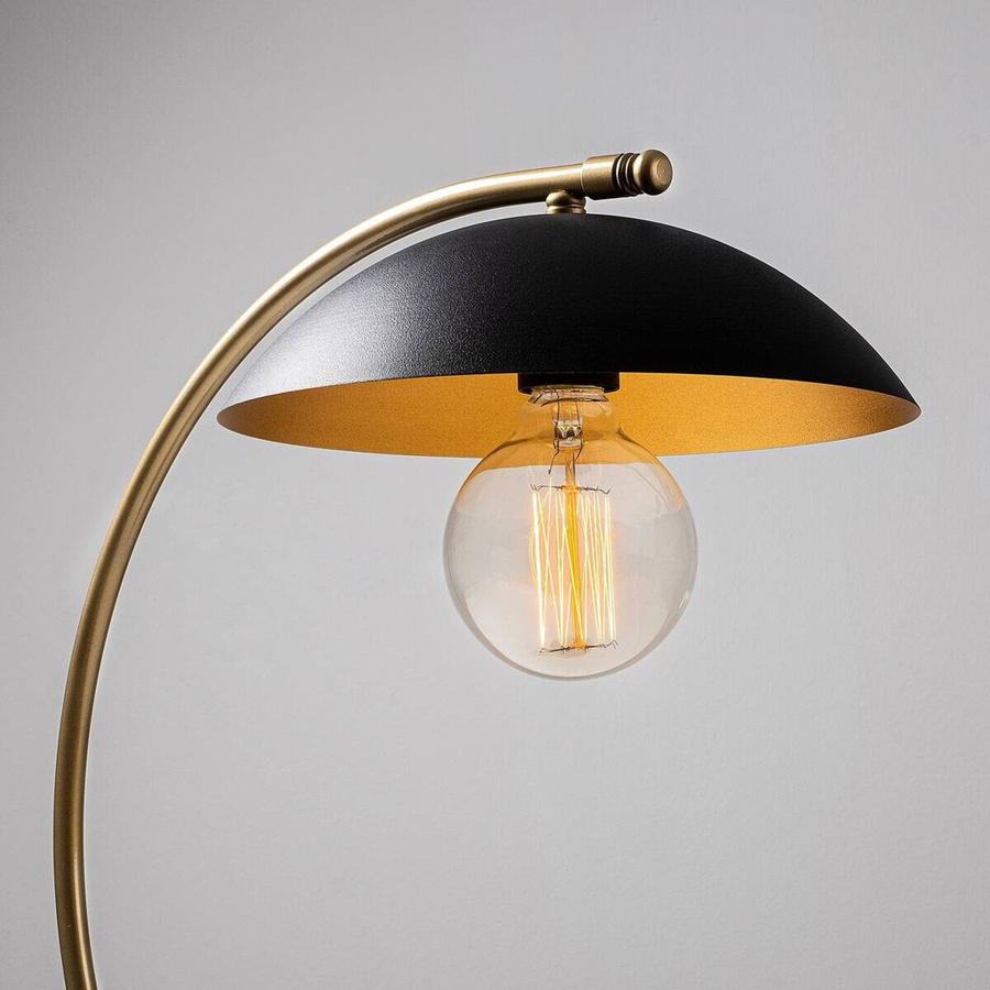 Opviq Tischleuchte aus Metall in Schwarz und Gold, E27, B/H/T: 43 x 55 x 26 cm - Bild 3