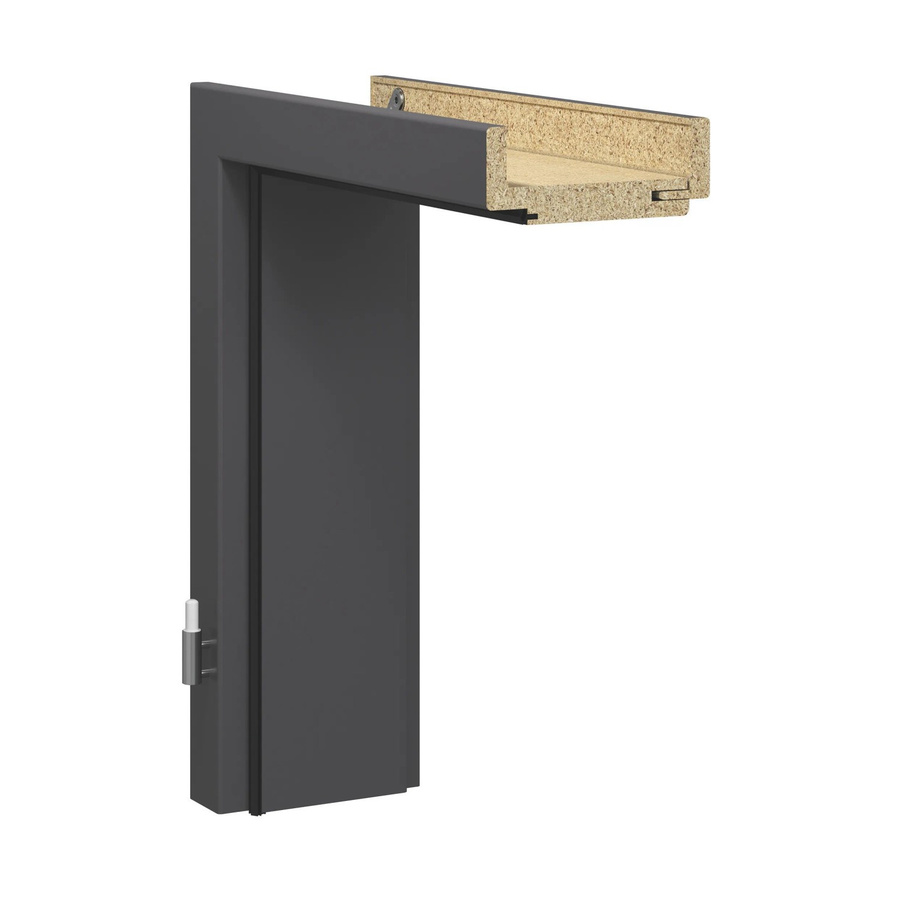 GetaDoor Türzarge A1 HPL in Schwarz, Anschlag L, B/T/H: 86 x 10 x 198,5 cm - Bild 2
