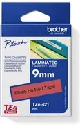 Brother TZe-421 Schriftbandkassette für P-touch, Farbe: Rot, Schriftfarbe: Schwarz, Breite: 9 mm, Länge: 8 m - Bild 5
