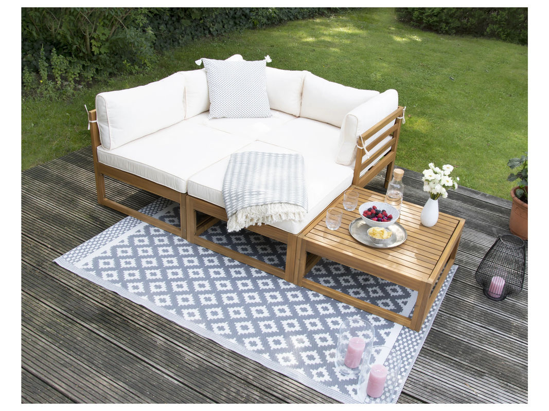 Bellavista Home & Garden Lounge Set Karmoy 5-teilig aus Akazienholz in Beige mit Sitz- und Rückenkissen - Bild 2