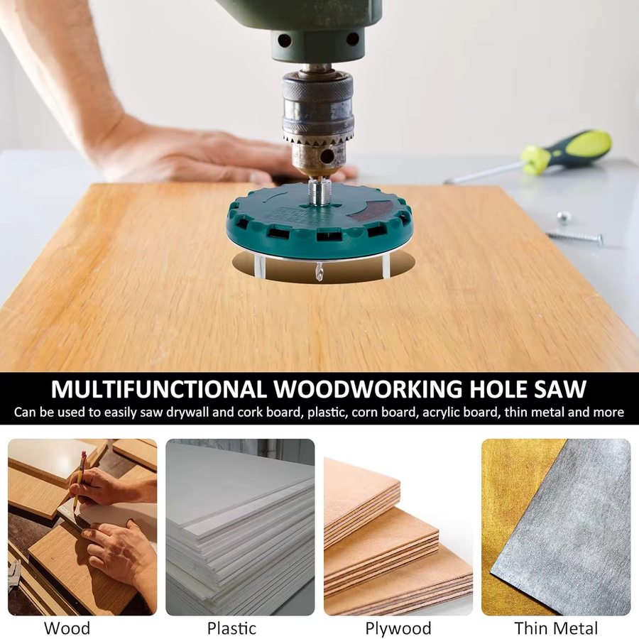 SI FANG Multifunktionaler Universal Lochbohrer mit einstellbarem Durchmesser 45-130mm für die Holzbearbeitung - Bild 5