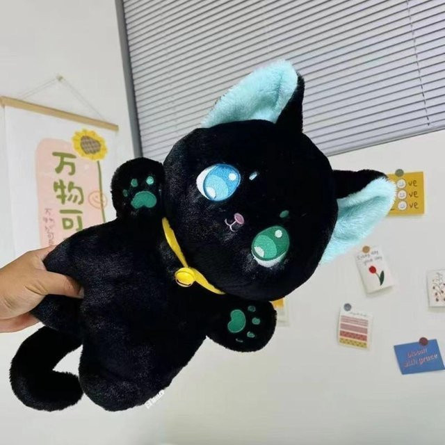 Bai Fen Bai dolls and toys Schwarz-weiße Katze Plüschtier, 25cm - Bild 1