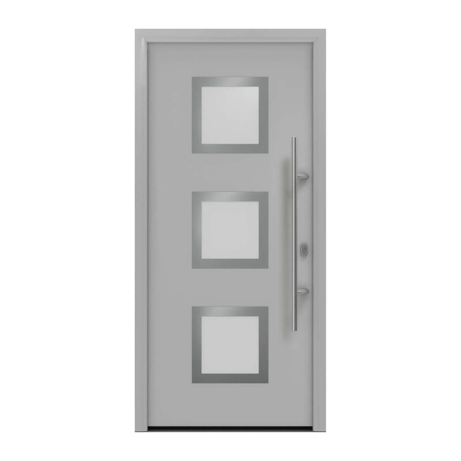 EcoStar Haustür Isopro IP 810S in Weißaluminium mit Glaseinsatz, DIN Rechts, B: 110 cm, H: 210 cm - Bild 2