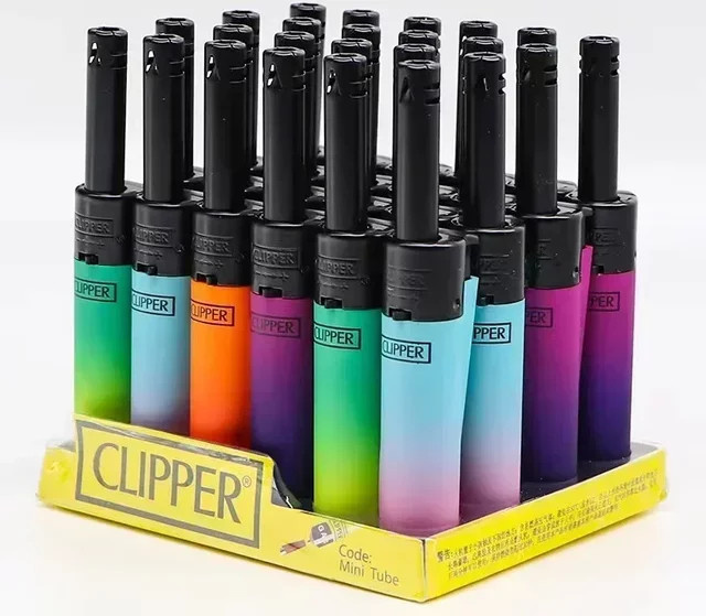 Clipper Gasfeuerzeug Set mit verschiedenen Mustern, nachfüllbare Butan-Feuerzeuge, 24-teilig, Multicolor - Bild 1