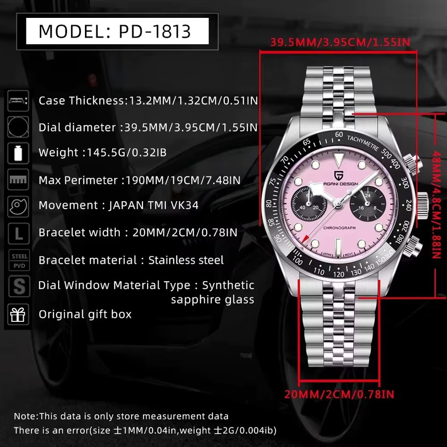 PAGANI DESIGN Chronograph, Quarz, Edelstahl, Silber, Herren - Bild 5