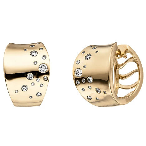 Colfem Creolen 585 Gelbgold, Diamant, Damen - Bild 1