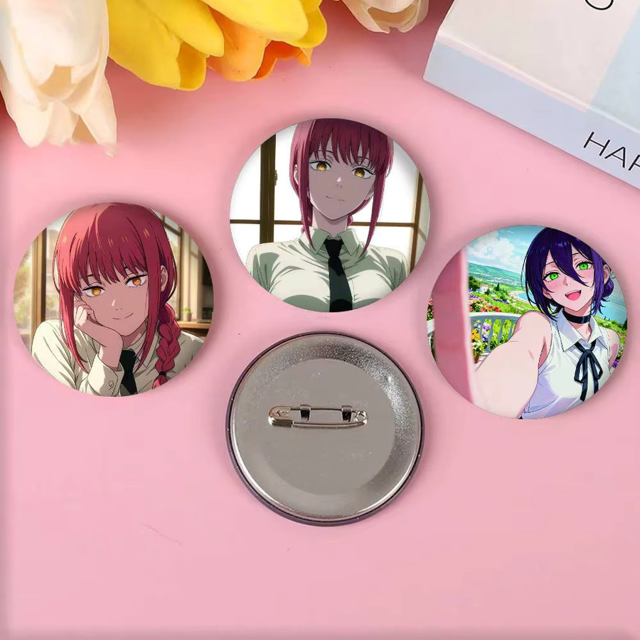 Mesuca Brosche, Makima Chainsaw Man, Weißblech, Unisex - Bild 2