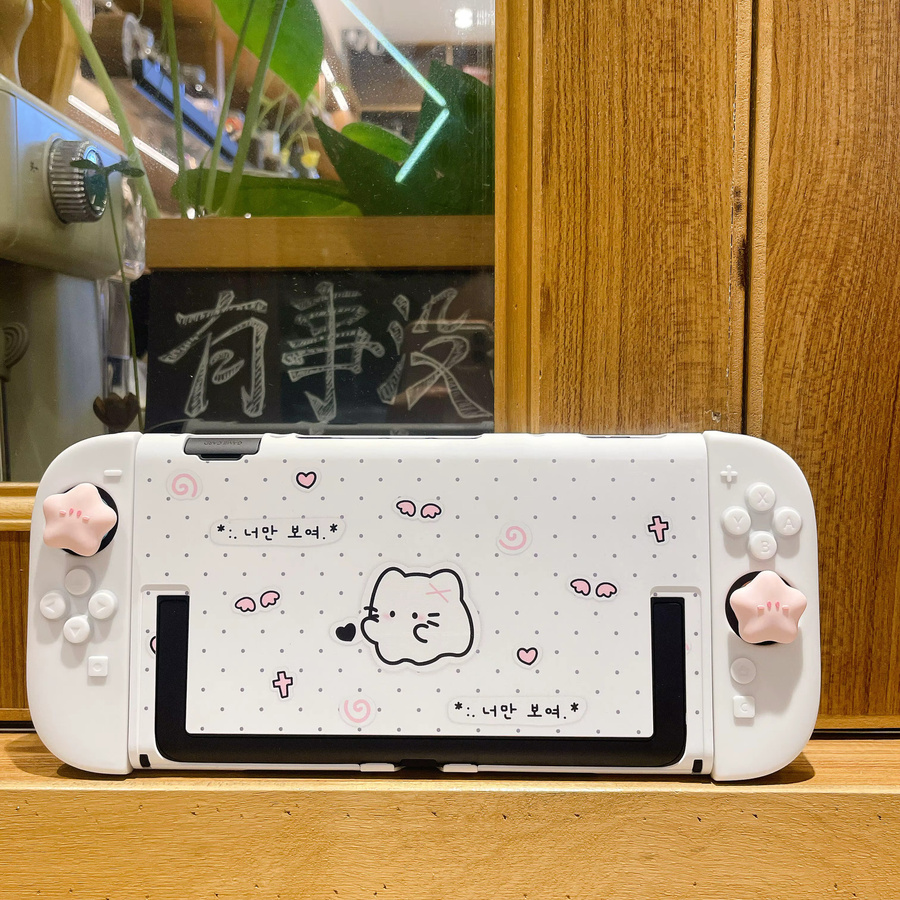 Kawaii Silikon-Schutzhülle für deine Nintendo Switch 2 Konsole und Joy-Cons in Weiß, stoßfest und kratzfest - Bild 2