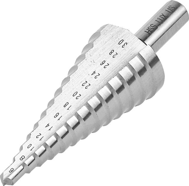 LUX-TOOLS HSS Stufenbohrer aus Edelstahl in Silber, Ø 6 mm - 30 mm - Bild 1