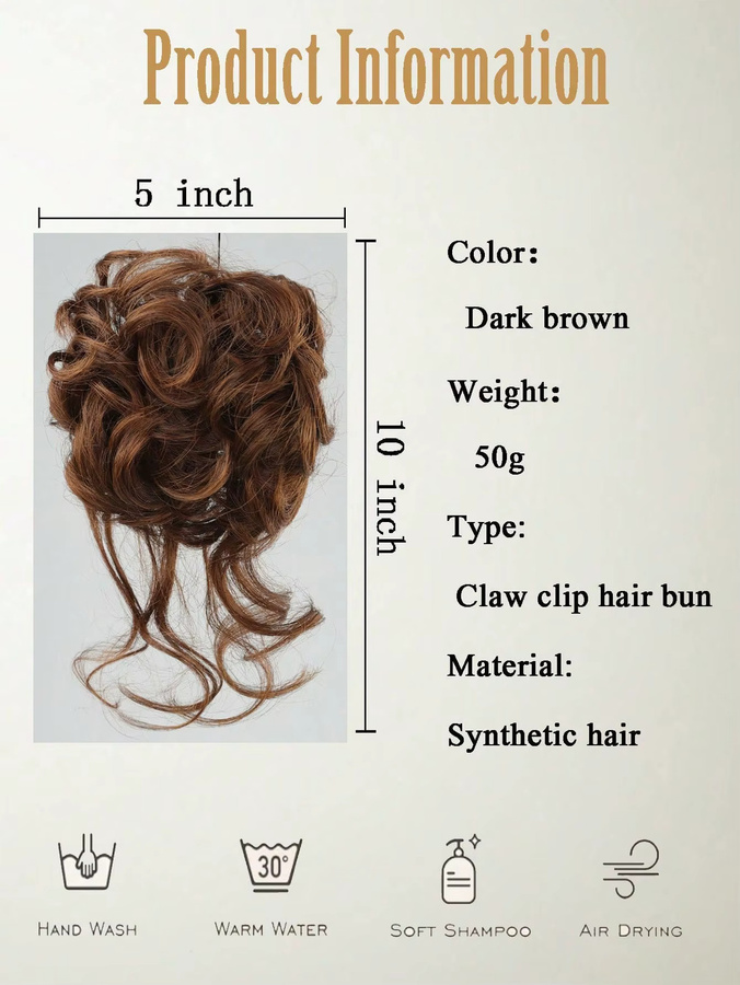 EZ&AS Haarverlängerung Chignon, hellbraun, Damen - Bild 4